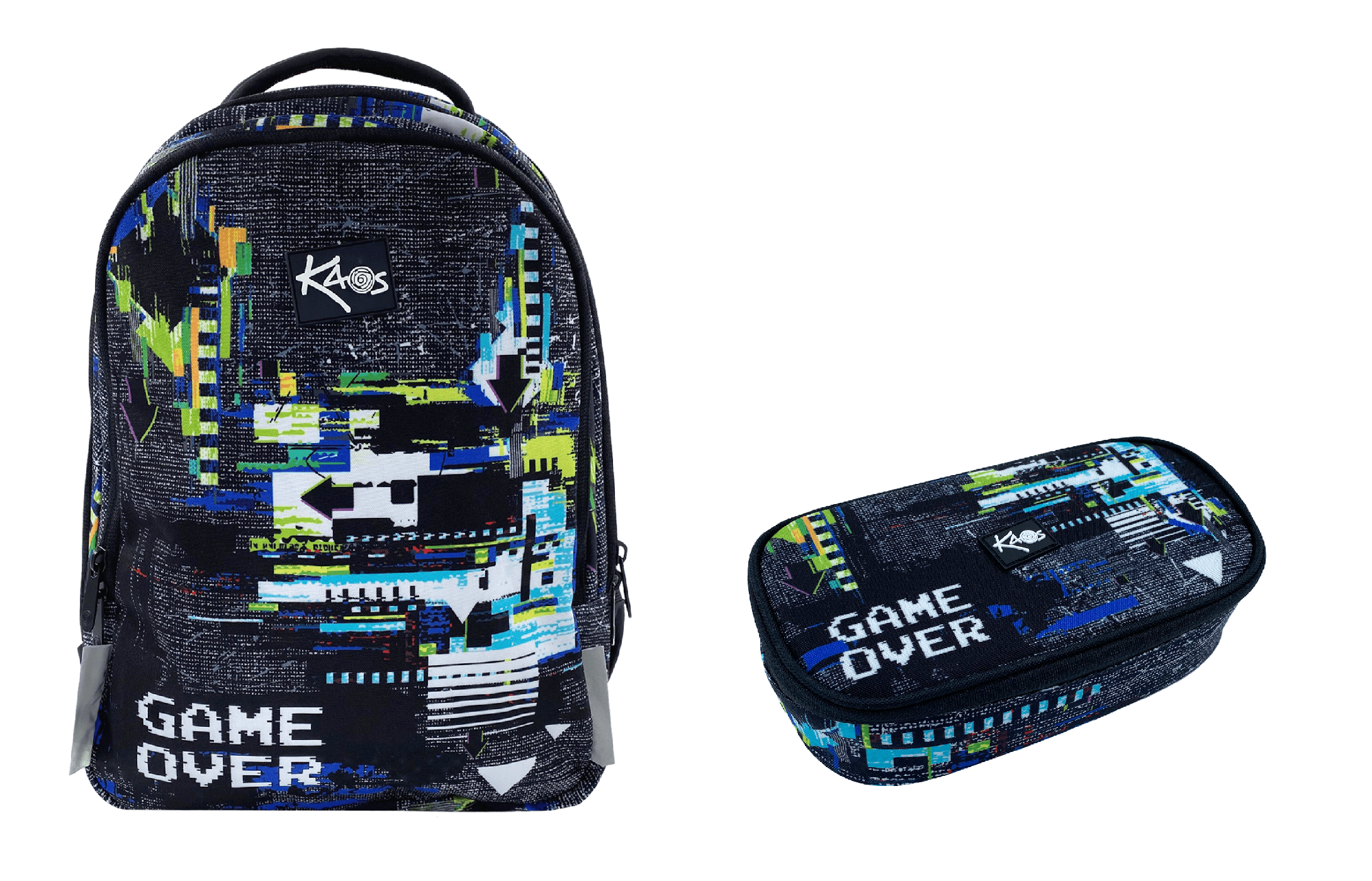KAOS - Backpack 2-in-1 (36L)&Pencilcase - Game Over - Leker