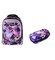 KAOS - Backpack 2-in-1 (36L) & Pencilcase - Pink Love