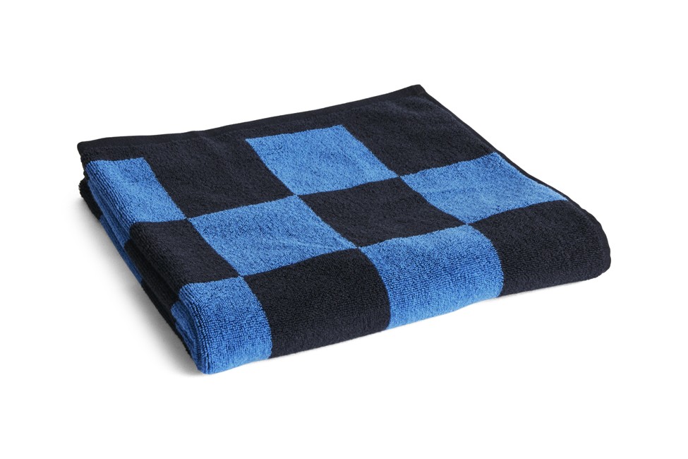 HAY - Check Bath Towel 70x136 cm - Cobalt blue
