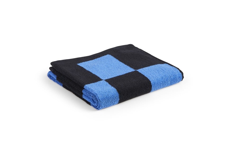 HAY - Check Hand Towel 50x100 cm - Cobalt blue