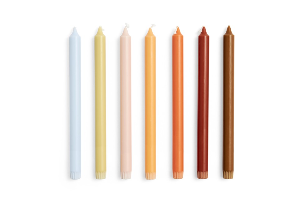 HAY - Gradient Candle - Set of 7 - Rainbow