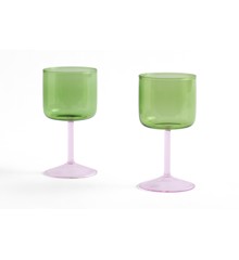HAY - Tint Wine Glass Set of 2 - Green and pink