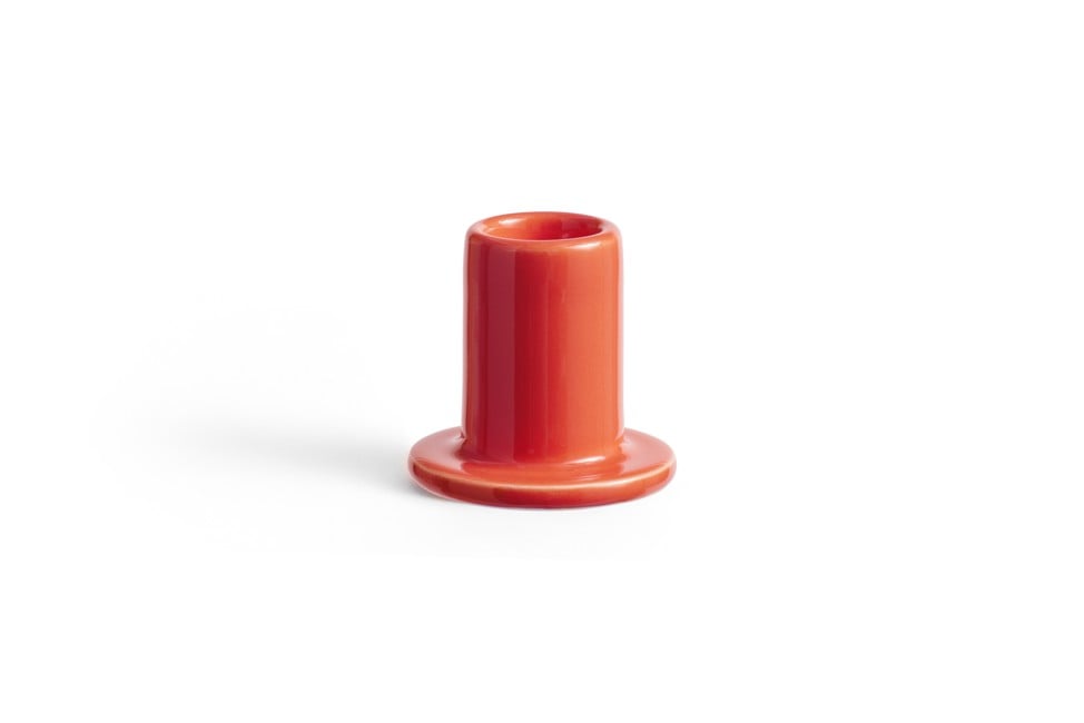 HAY - Tube Candleholder Small - Warm red