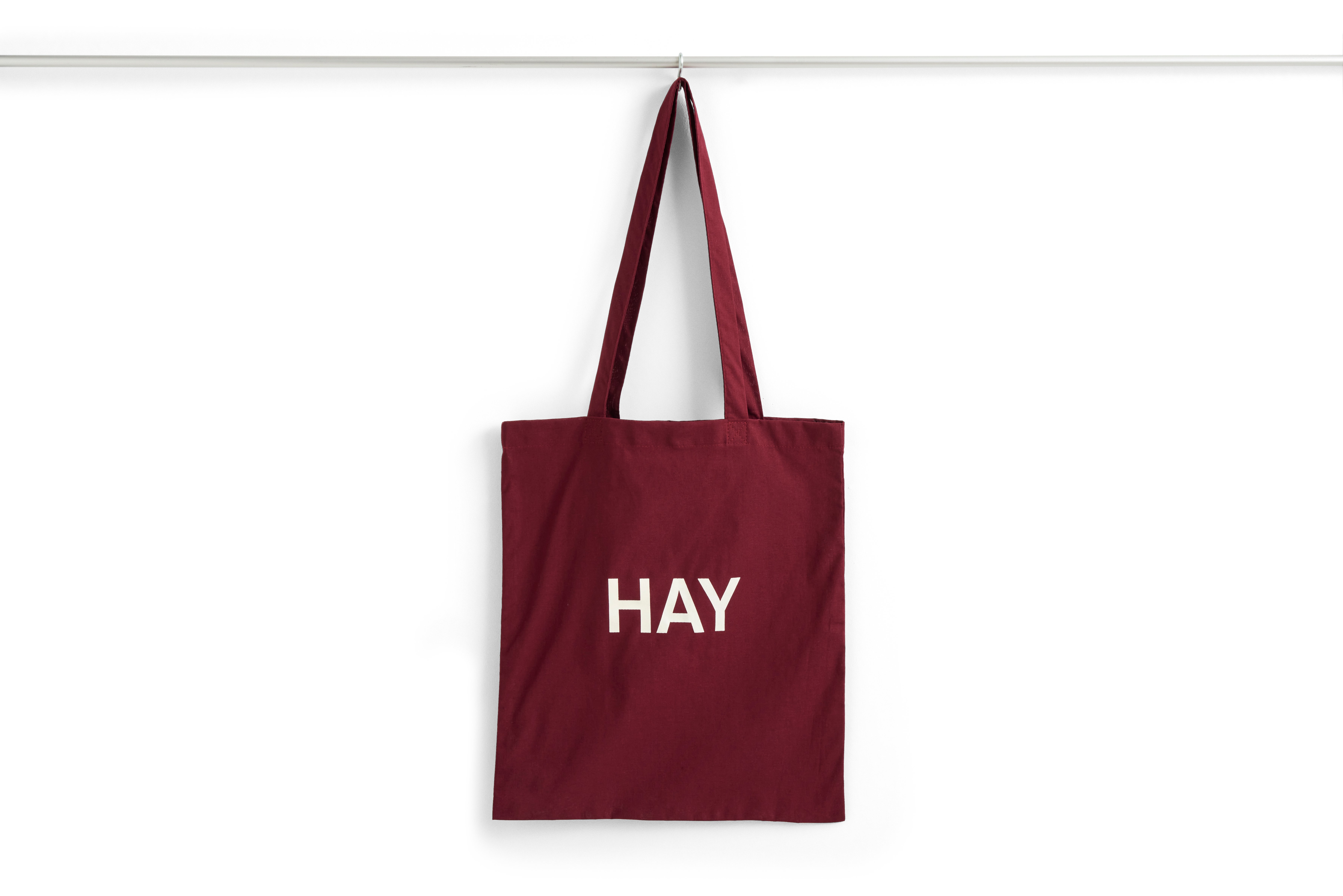 9: HAY - Tote Bag Taske - Mørkerød