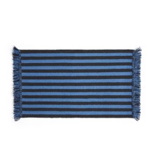 HAY - Stripes and Stripes Uld Gulvtæppe - 52 x 95 cm - Blå