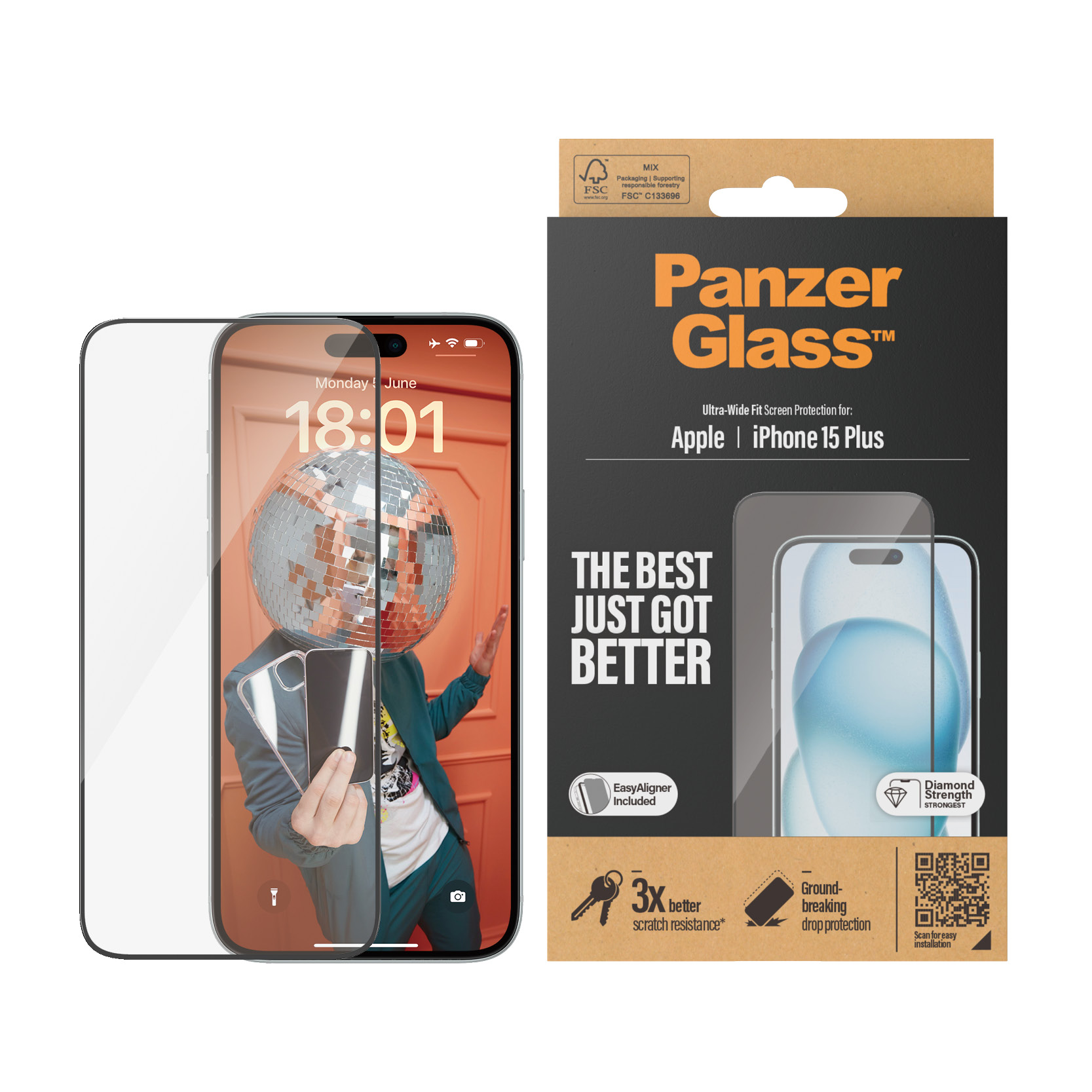 Panzerglass Ultra-wide Fit Iphone 15 Plus