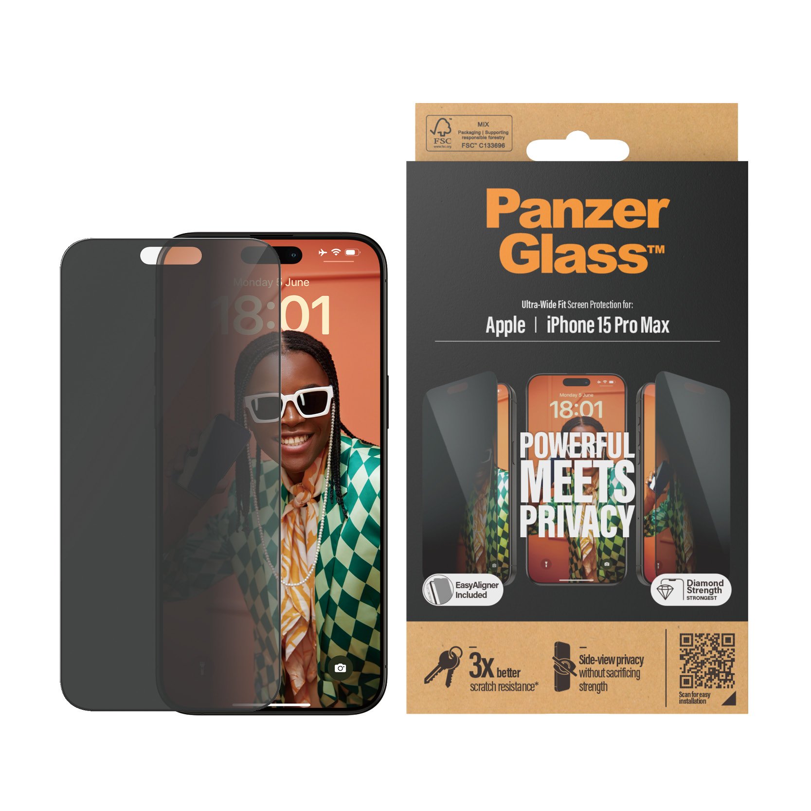 Panzerglass Ultra-wide Fit Privacy Iphone 15 Pro Max