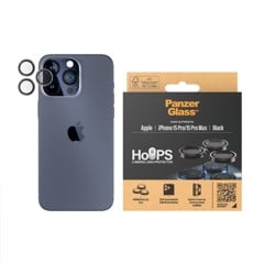 PanzerGlass - Hoops Camera Lens Protector iPhone 15 Pro - 15 Pro Max - Black Metal