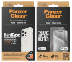 PanzerGlass - Apple IPhone 2023 6.1" Pro HardCase D3O + Ultra Wide Fit (Bundle)