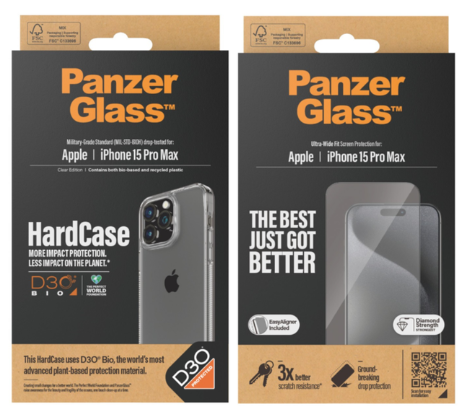 PanzerGlass - Apple IPhone 2023 6.7" Pro Max HardCase D3O + Pro Max Ultra Wide Fit (Bundle) - Elektronikk