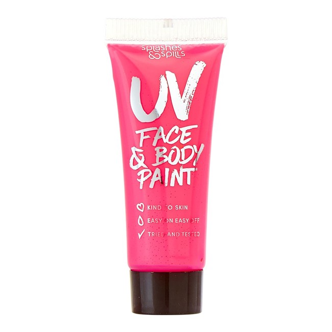 S&S - UV Face & Body Paint - 10 ML - Pink (96805-4)