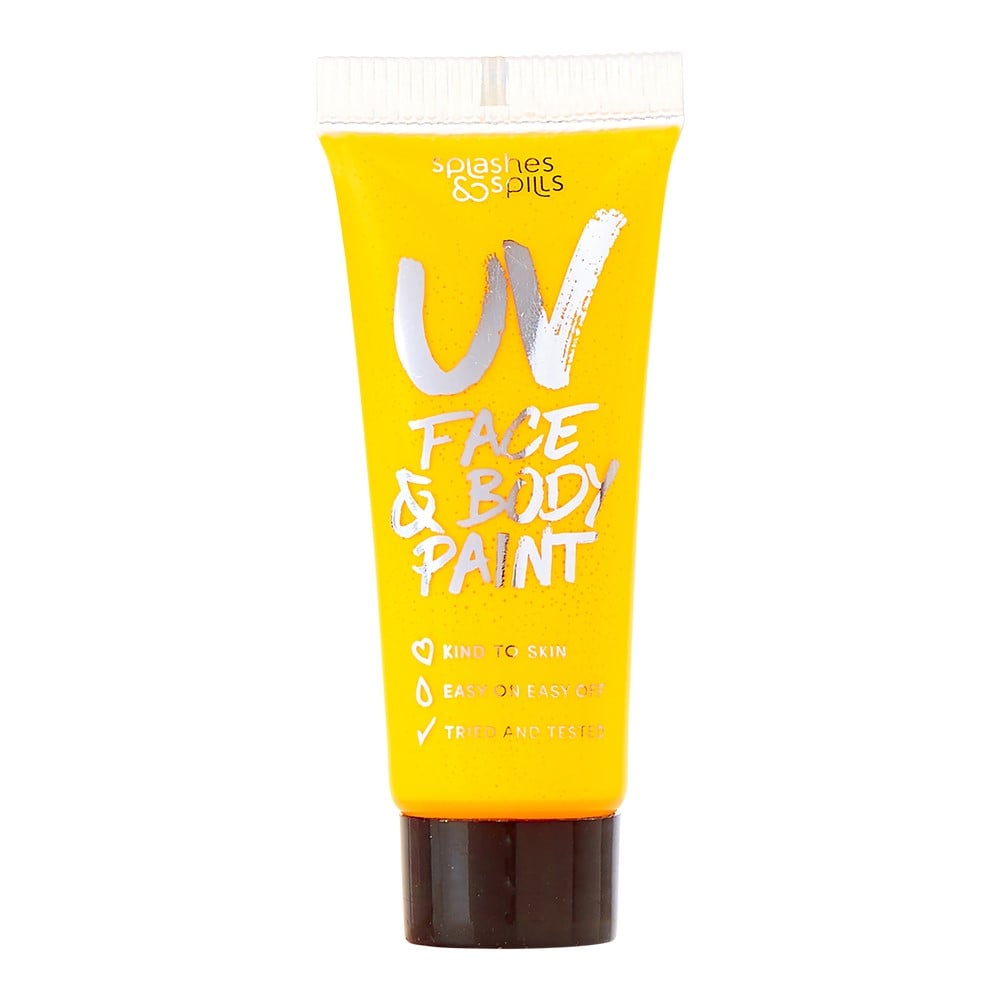S&S - UV Face&Body Paint - 10 ML - Yellow (96805-6) - Leker