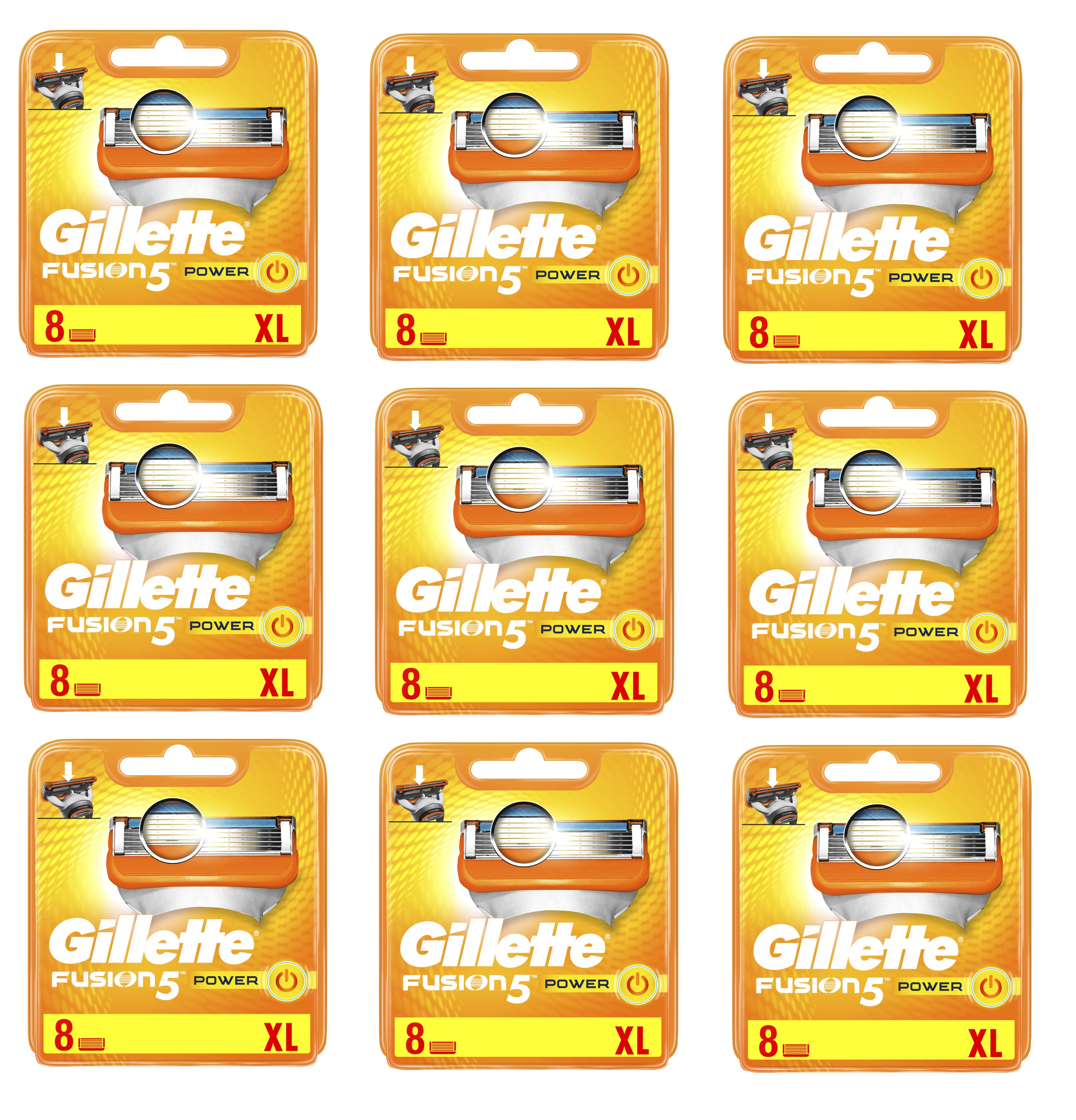 Gillette Fusion Power 8-pack x 9