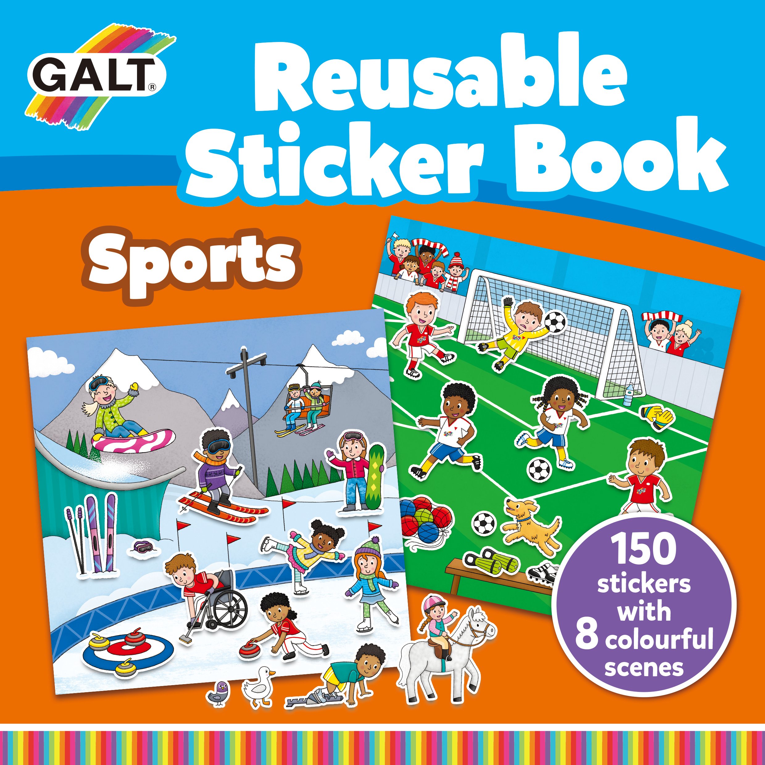 Galt - Reusable Sticker Book - Sports (31000151) - Leker
