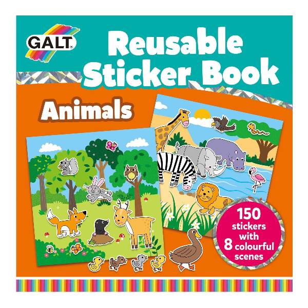Galt - Reusable Sticker Book - Animals (31005098) - Leker