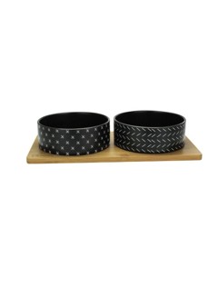 Beonebreed - Bamboo station 2 x bowls 500ml - (74022424360)