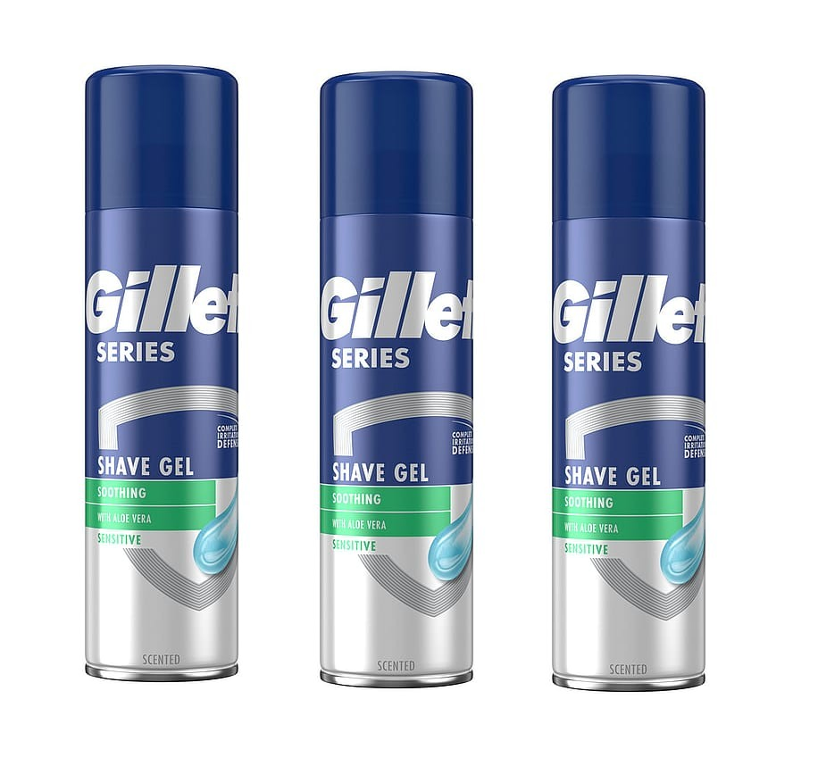 Gillette - Series Sensitive Shaving Gel 200 ml x 3