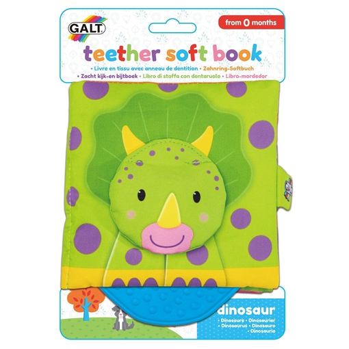 Galt - Teether Soft Book - Dinosaur (31024672) - Leker