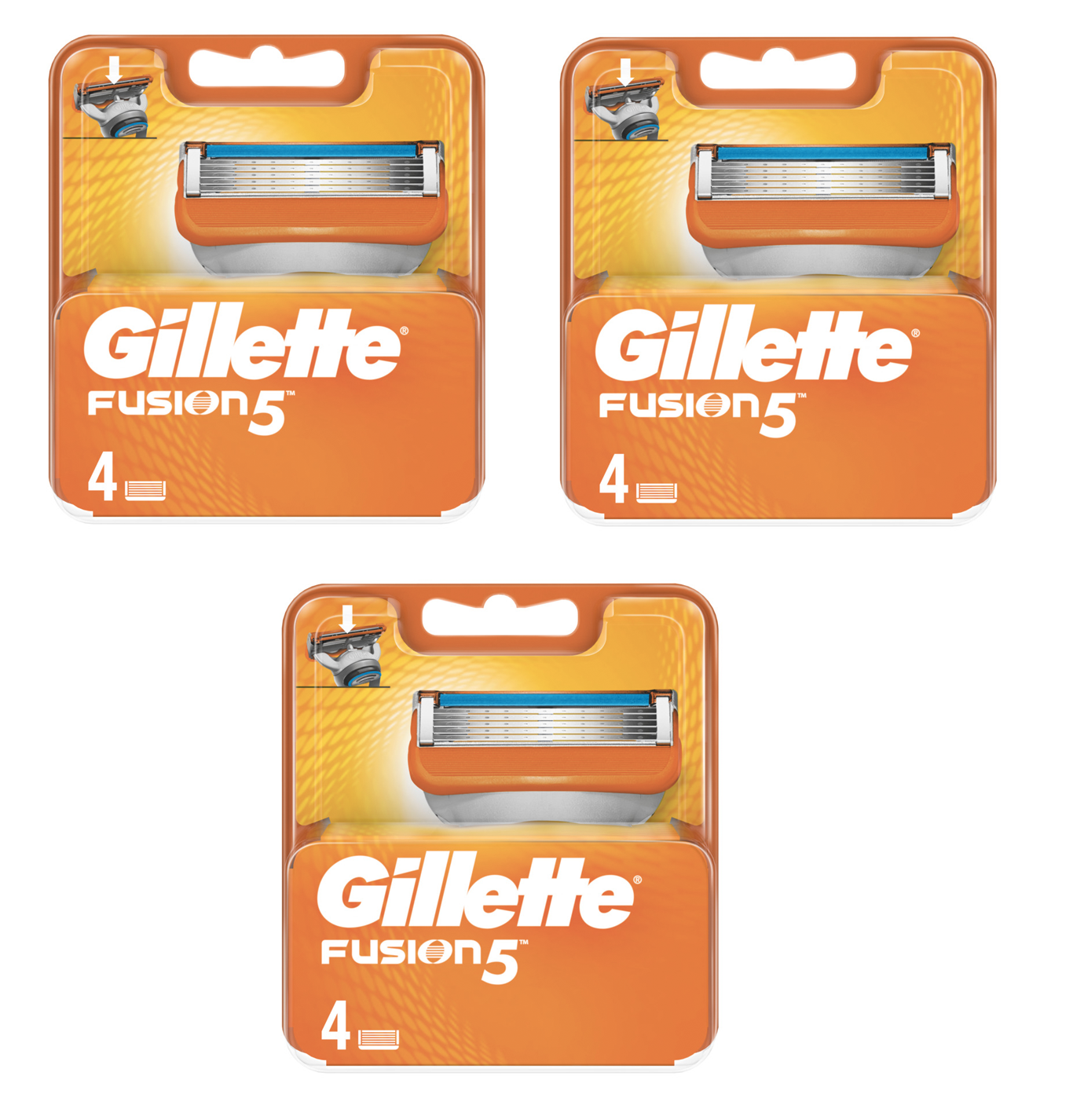 Gillette - Fusion Manual Blades 4 Pack x 3 - Helse og personlig pleie