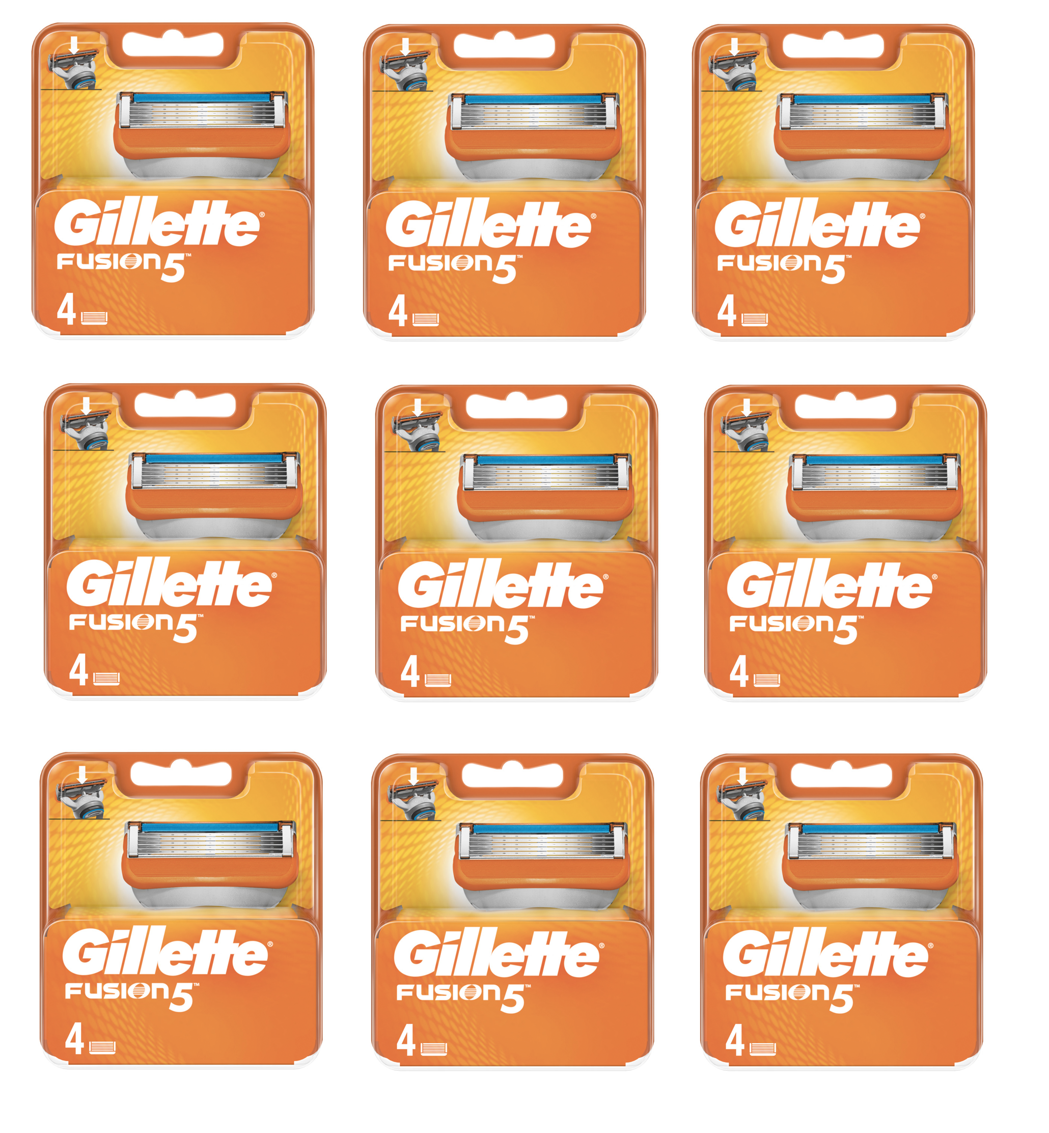 Gillette - Fusion Manual Blades 4 Pack x 9 - Helse og personlig pleie