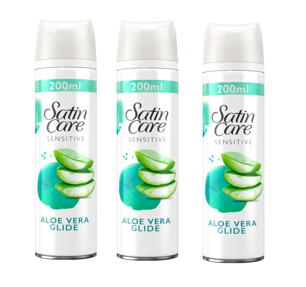Gillette Satin Care Sensitive Skin 200ml x 3 - Helse og personlig pleie
