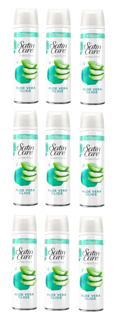 Gillette Satin Care Sensitive Skin 200ml x 9