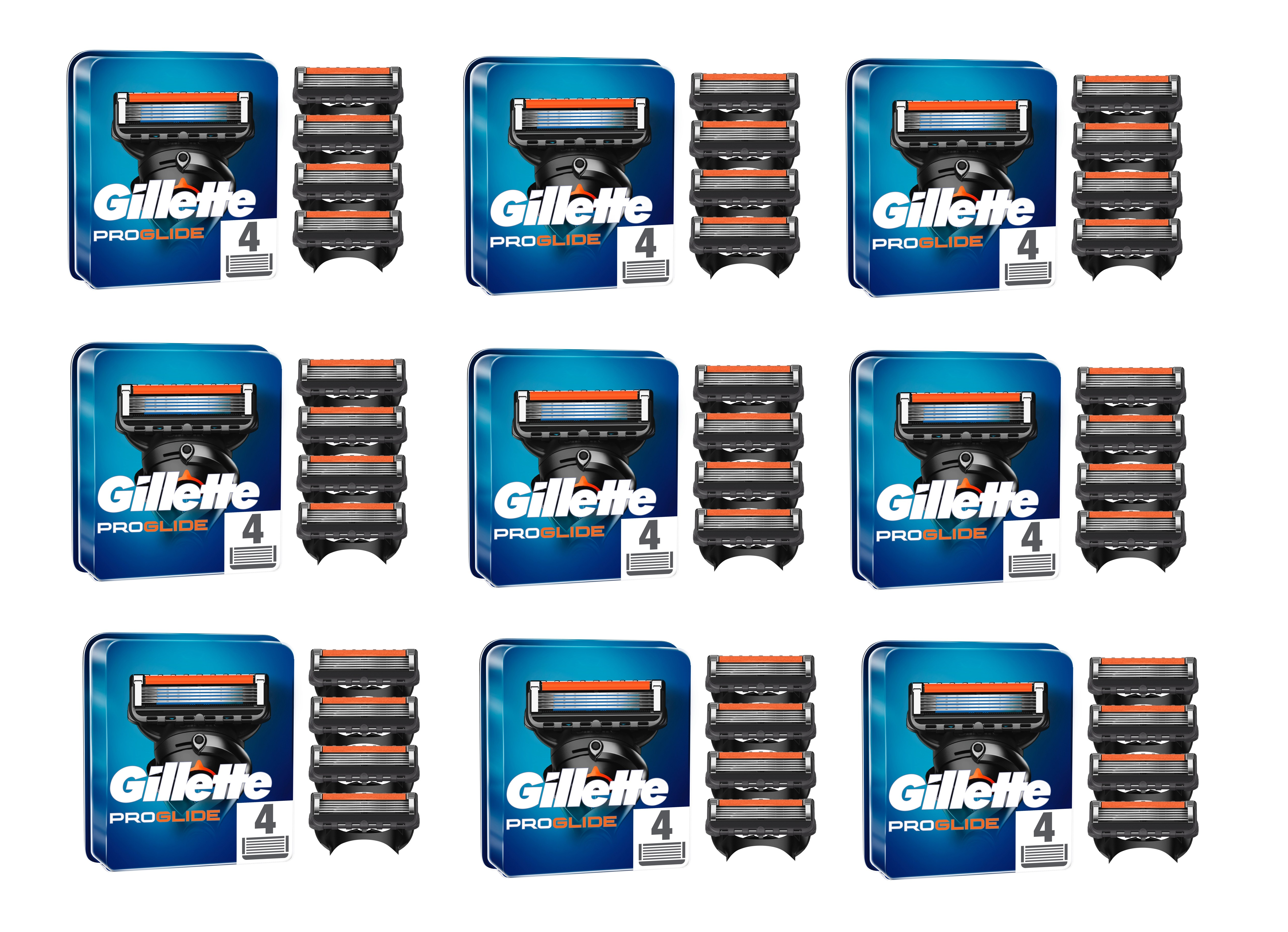 Gillette - Fusion Proglide Blades 4 Pack x 9 - Helse og personlig pleie