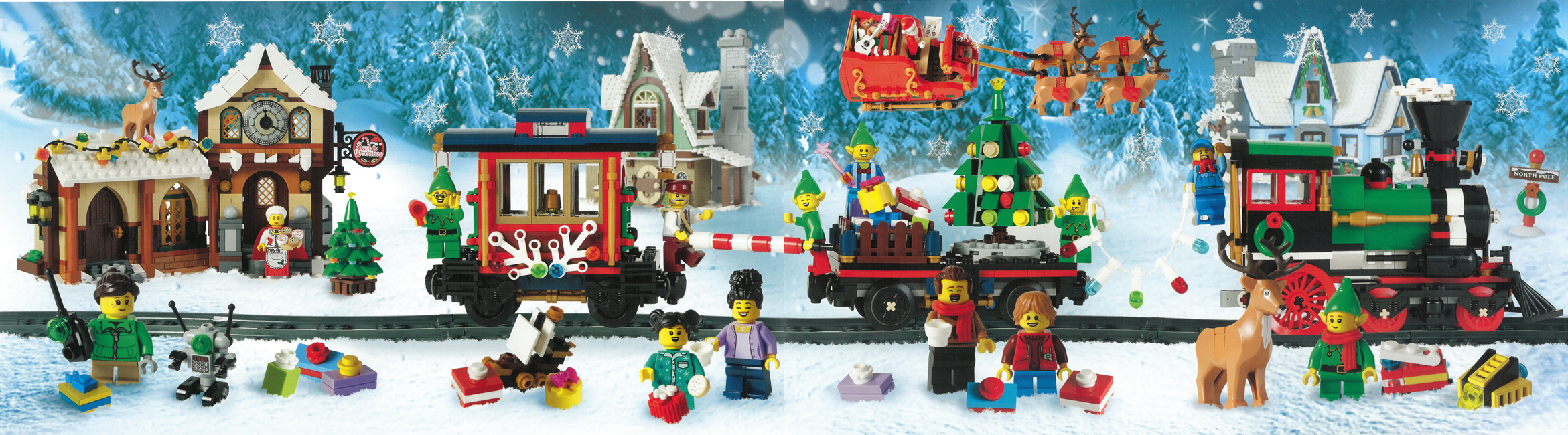 LEGO - Christmas Train Puzzle - 4 x 100-Piece puzzle (4013116-221335)