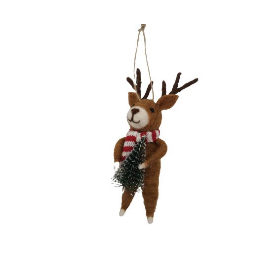DGA - Wool Christmas Ornament - Standing deer (17761851) - Hjemme og kjøkken
