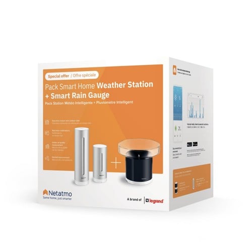 Netatmo - Väderstation & Regnmätar Paket