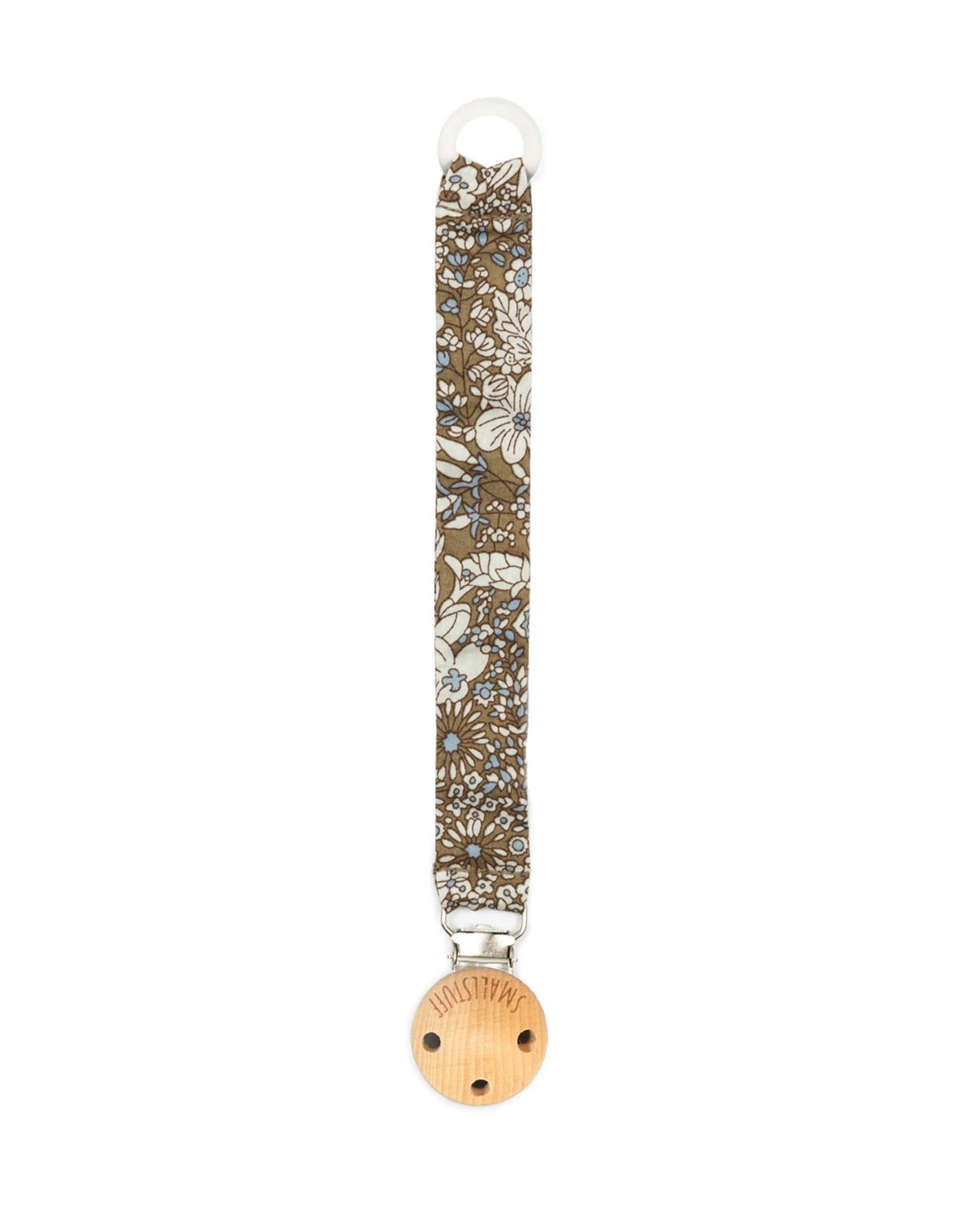 Smallstuff - Fabric dummychain Nature/White Flower