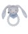 Smallstuff - Rattle Silicone Ring w. Knitted Bunny Light Blue thumbnail-1