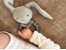 Smallstuff - Rattle Silicone Ring w. Knitted Bunny Light Blue thumbnail-2