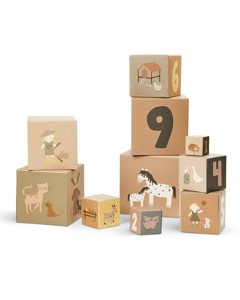 Smallstuff - Stacking Boxes 1-10 Farm and Dolls