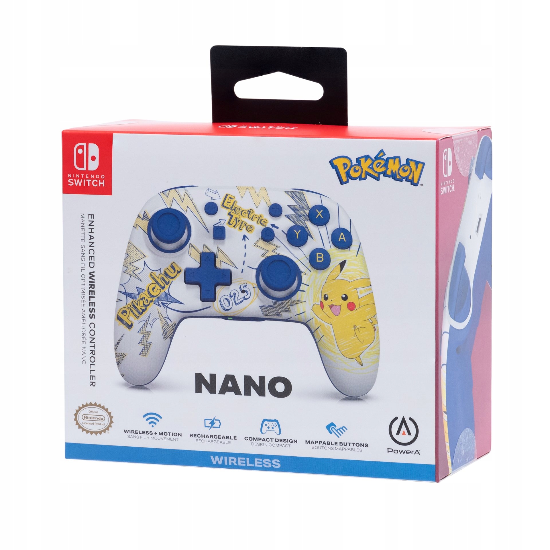 Køb PowerA Switch Nano Enhanced Wireless Controller Pikachu