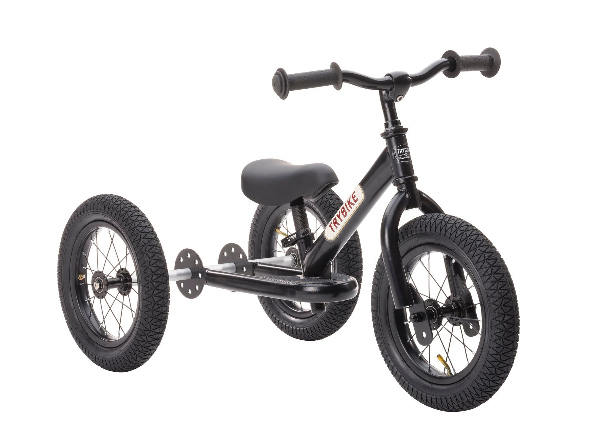 Trybike - Trybike in steel, 3 wheels, Black (30TBS-3-BLK) - Leker
