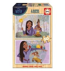 Educa - 2 x 50 pcs. Wooden Puzzle - Disney Wish (80-19739)