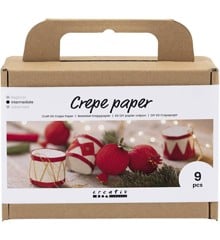 DIY Kit - Christmas Baubles - Crepe Paper (977585)