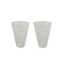 OYOY Living - Yuka Swirl Glass - Pack of 2 - White (L301054)