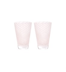 OYOY Living - Yuka Swirl Glass - Pack of 2 - Rose (L301055)
