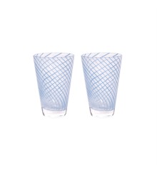 OYOY Living - Yuka Swirl Glass - Pack of 2 - Blue (L301056)