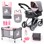 Bayer - Puppenwagen Playset - Grau / Rosa