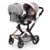 Bayer - Dolls Twin Pram Xeo - Grey (26733AA) thumbnail-2