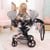 Bayer - Dolls Twin Pram Xeo - Grey (26733AA) thumbnail-4