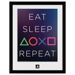 PLAYSTATION - Framed print "Eat Sleep Repeat" (30x40)