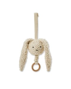 Smallstuff - Music Mobile Rabbit, Off. White Bouclé