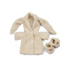 Smallstuff - Doll Clothing, Bouclé Shoes/Coat W. Rabbit Ears