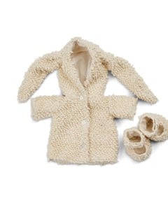 Smallstuff - Doll Clothing, Bouclé Shoes/Coat W. Rabbit Ears