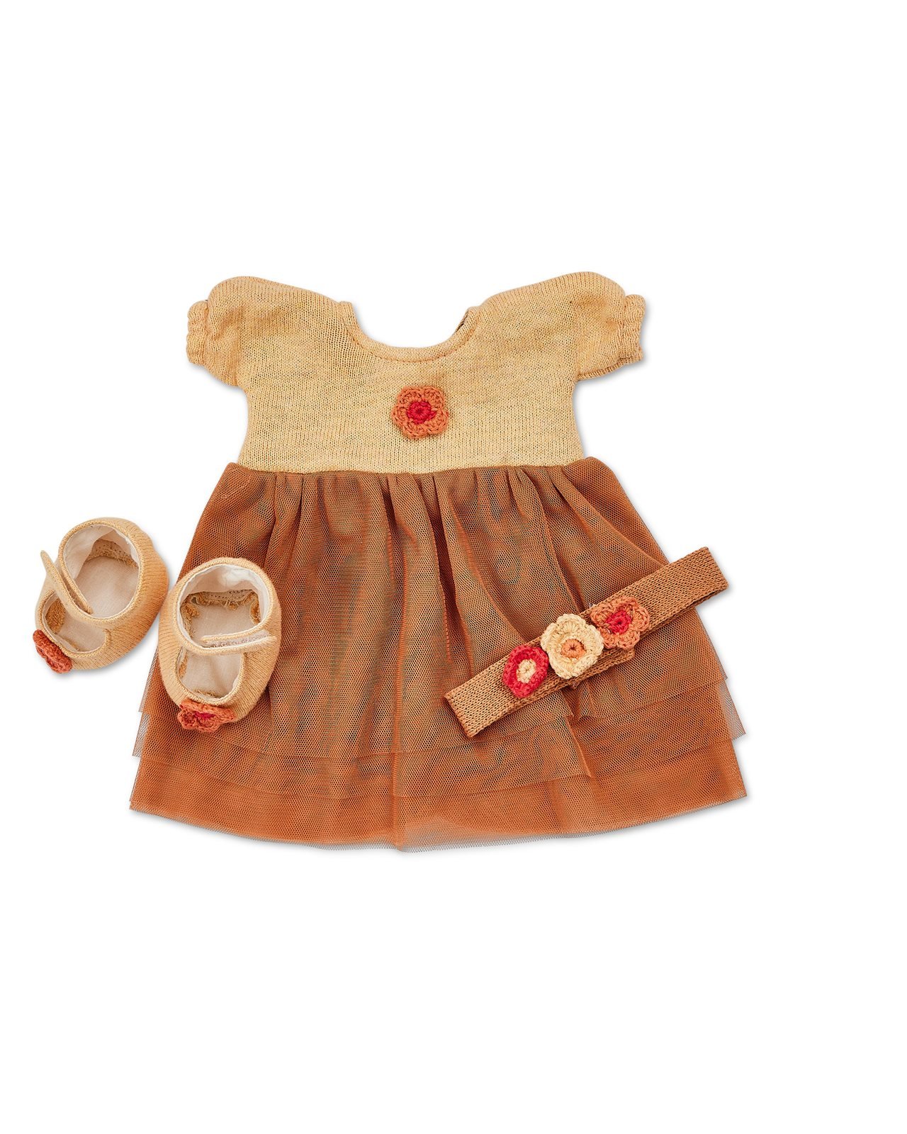 Smallstuff - Doll Clothing, Party Dress w. Shoes And Hair Band