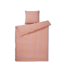 Juna - Organic Bed linen - Crisp - 140 x 200 cm - Lavender/Peach